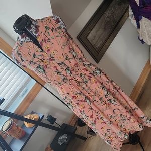 Sleeveless Hi-Lo floral summer dress